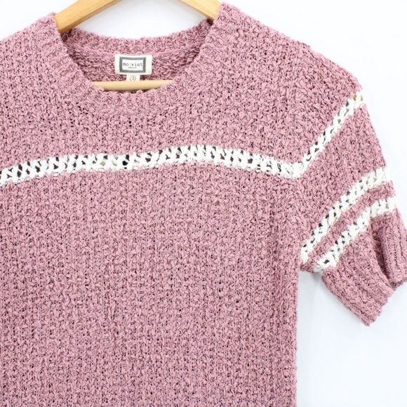 Mo:vint by Anthropologie Knit Shirt Womens Multicolor 3/4 Sleeve Small S NWT - Picture 2 of 9